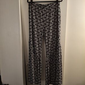Cato Women's Stylish Navy and White Patterned Women's Palazzo Pants